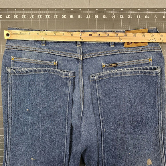 Vintage Lee Riders Jeans Mens 35x28 70s USA Made Straight Leg Work Heritage Read - Picture 14 of 16